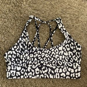 Black and White Leopard Light n Tight Strappy Bra. ZYIA. Brand new with tags
